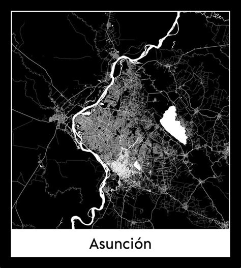 Plan De La Ville Minimale D Asuncion Paraguay Am Rique Du Sud Vecteur