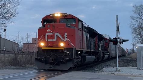 Cn Thundercab Sd70m 2 8000 Leads Cn Q116 South Through Trenton Mi 2 27 24 Youtube