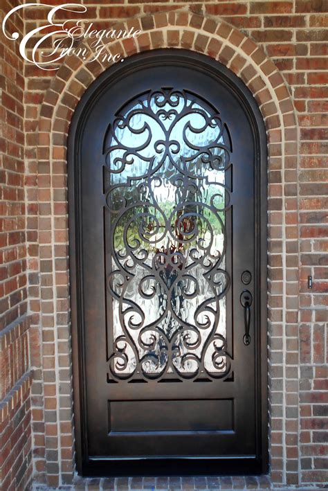 Custom Wrought Iron Front Door Single Doors Pinterest Iron Front Door Wrought Iron And