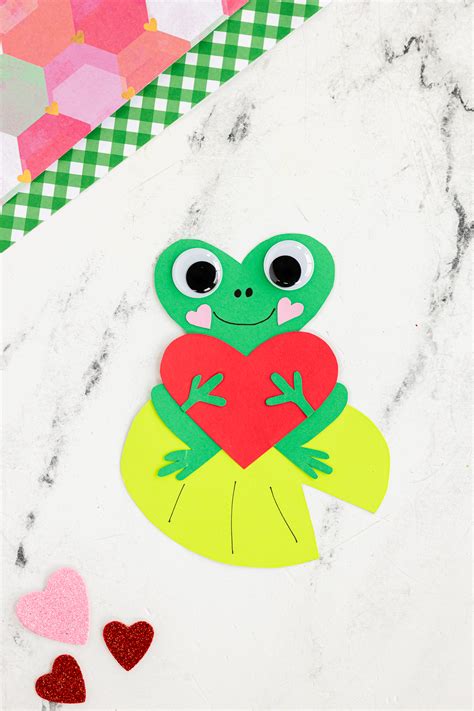 Paper Heart Shaped Frog Craft - Made To Be A Momma