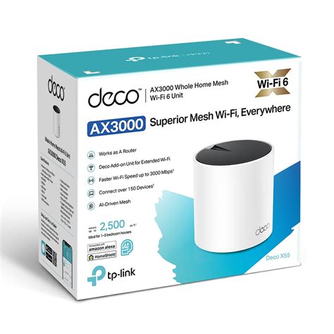 Deco X55 AX3000 Whole Home Mesh WiFi 6 Unit TP Link