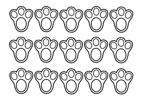 Pegadas De Coelho Para Imprimir A4 - Pegadas de Coelho para colorir e imprimir em PDF grande