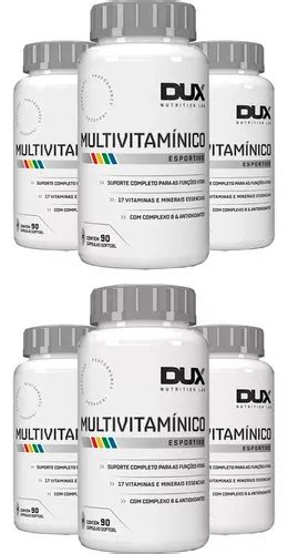 Kit 6x Multivitaminico 90 Cápsulas Vitaminas Dux Nutrition Sabor Sem