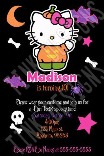 Hello Kitty Halloween Party - Kids Birthday Parties | Hello kitty halloween, Party invitations ...