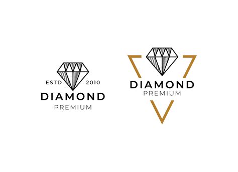 Gold diamond logo design. Luxury brand jewelry logo 25558849 Vector Art at Vecteezy