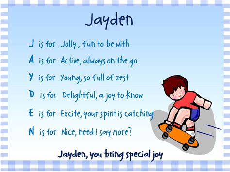 Acrostic Name Poems For Boys Acrostic Name Poem For Boys Letter J