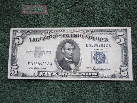 Five Dollar Silver Certificate 1953