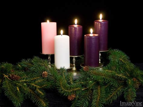 Advent Arrangements Advent Decorations Advent Candles Purple Pillar