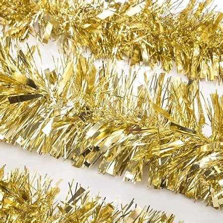 Amazon Sggvecsy 49 2Ft Christmas Gold Tinsel Garland Xmas Tree