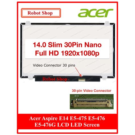 14 0 Acer Aspire E14 E5 475 E5 476 E5 476G LCD LED Screen Shopee Malaysia