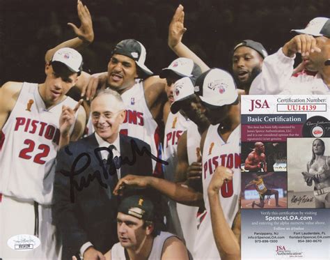 Larry Brown Signed Pistons 8x10 Photo (JSA) | Pristine Auction