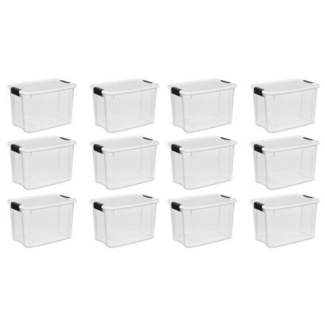 Sterilite Qt Ultra Latch Box Stackable Storage Bin With Lid