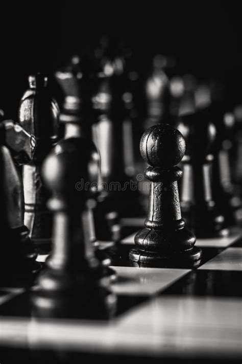 Chess Board Game. Strategy Ideas Concept. Black and White Stock Photo - Image of checkmate ...