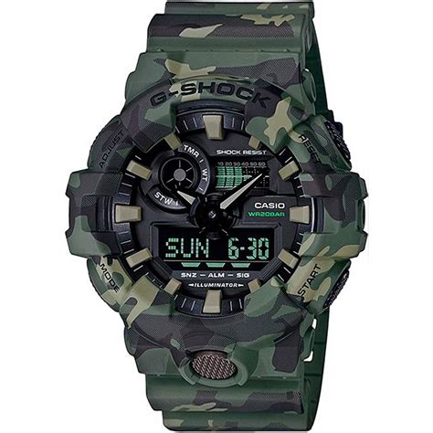 Relógio Casio GShock Anadigi Verde Camuflado GA 700CM Tokaia