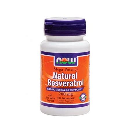 NOW Natural Resveratrol 200mg NOW