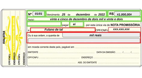 Como Preencher Nota Promissoria