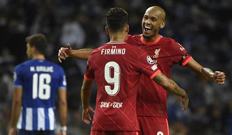 Ucl Salah Firmino Shine As Liverpool Honour Hunt With Porto Rout