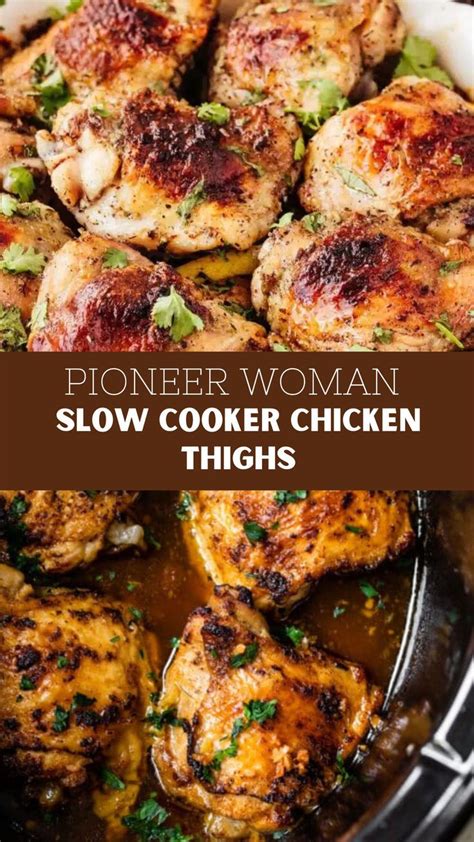 Pioneer Woman Slow Cooker Chicken Thighs Delish Sides Recipe In