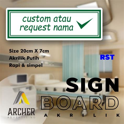 Jual SIGN BOARD AKRILIK PENUNJUK RUANGAN CUSTOM NAMA Shopee Indonesia