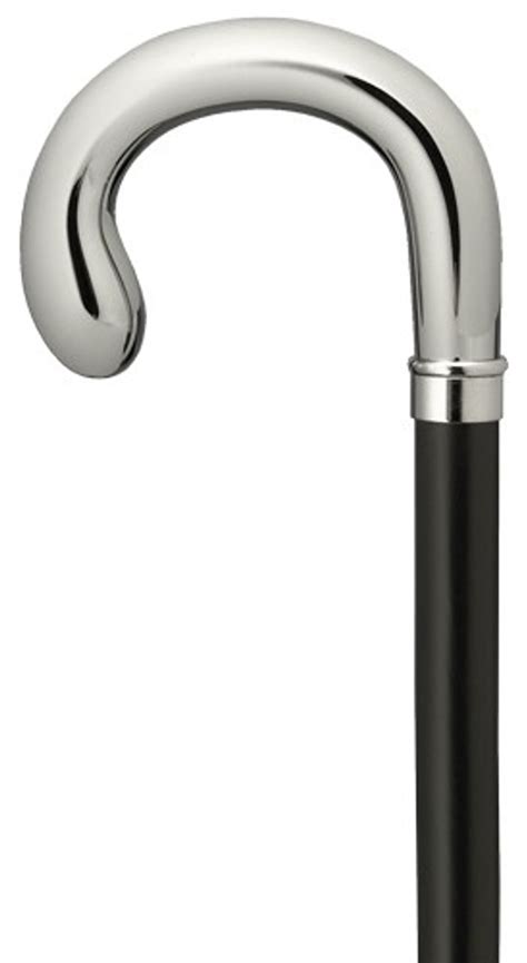 Mens Chrome Crook Handle Walking Cane Exquisite Canes