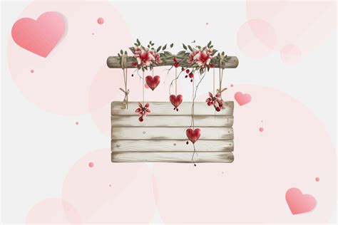 Valentine Wooden Signs Clipart Bundle Graphic By Nutty Creations