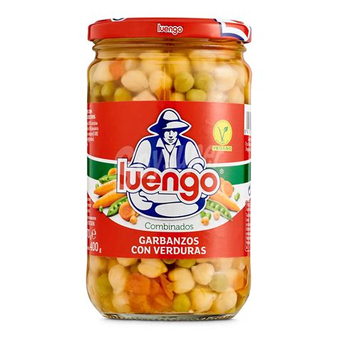 Luengo Luengo Garbanzos Cocidos Con Verduras Luengo Frasco G