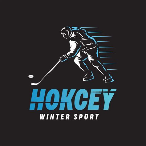 Hockey Sport Logo Winter Sport Logo Design Template 14797705 Vector