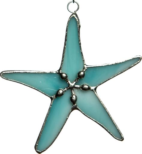 Amazon Stained Glass Starfish Suncatcher Light Blue Great For