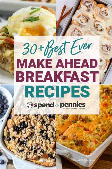 30 Make Ahead Breakfast Recipes