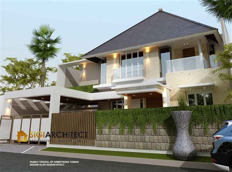 Desain Rumah Tropis Modern 2 Lantai di Balikpapan