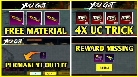 BGMI FREE MATERIAL UC NEW TRICK 0 8 MB NEW UPDATE GET PERMANENT