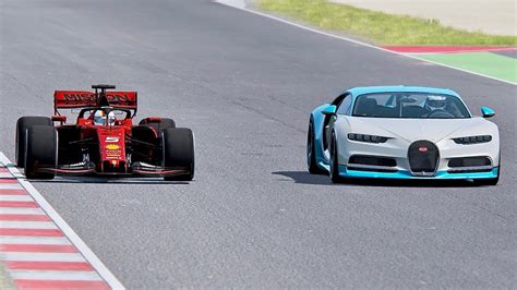 Ferrari F1 2019 Vs Bugatti Chiron Spanish Grand Prix YouTube