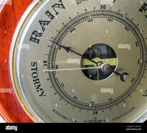 A Weather Forecasting Barometer With The Arrow Pointing Towards Rain Uk