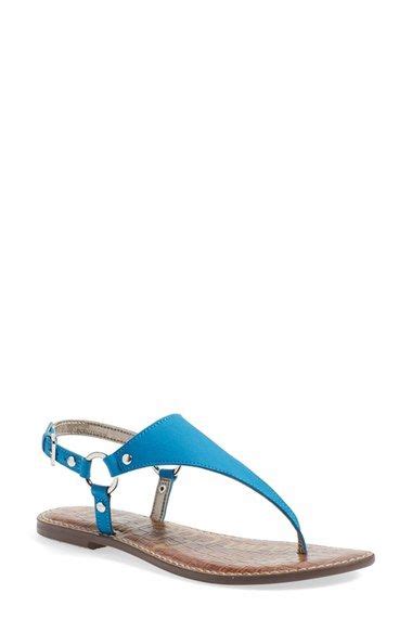 Malibu Blue Greta Thong Sandals Sam Edelman Leather Sandals Womens