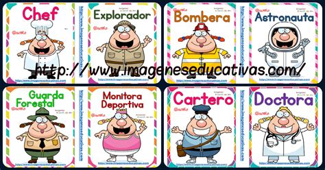 Tarjetas De Profesiones Y Oficios Portada Imagenes Educativas