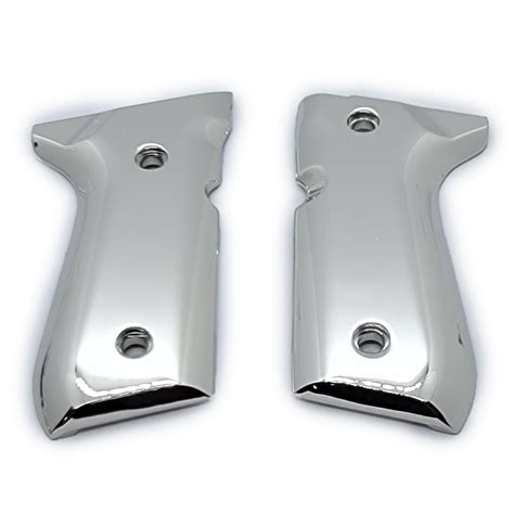 Beretta Grips 9296 Series 92f 92fs M9 96 Chrome Or Gold Plated Scr