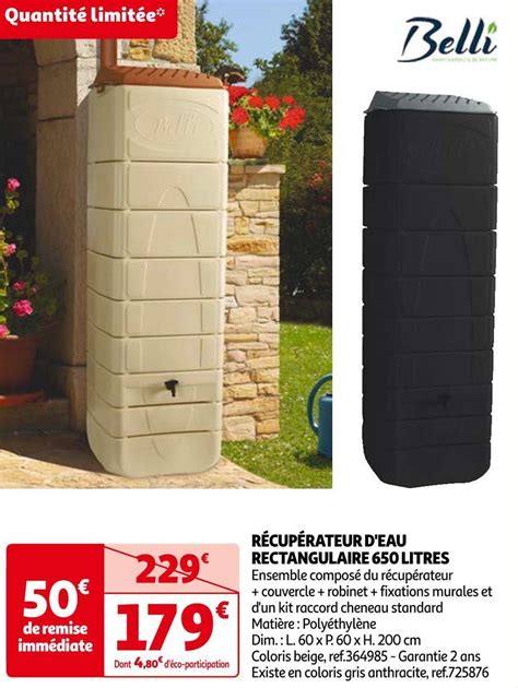 Promo Belli R Cup Rateur D Eau Rectangulaire Litres Chez Auchan