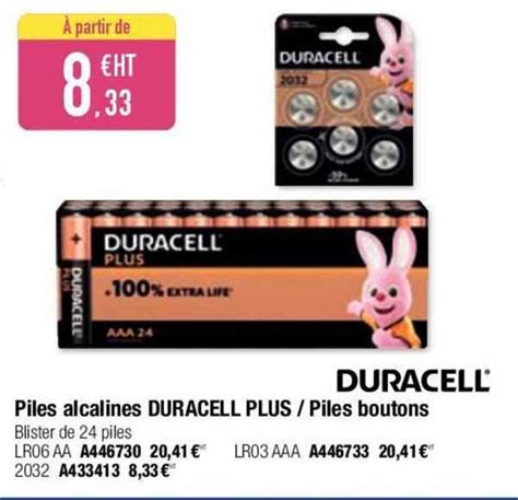 Promo Piles Alcalines Duracelle Plus Piles Boutons Chez Calipage