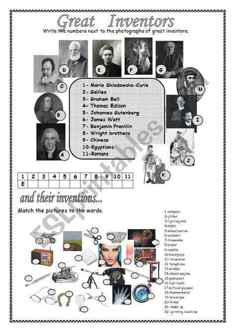 Great Inventors ESL Worksheet By Monika 79