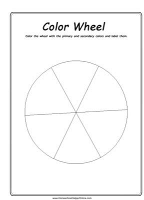 Color Wheel Worksheet - Homeschool Helper Online