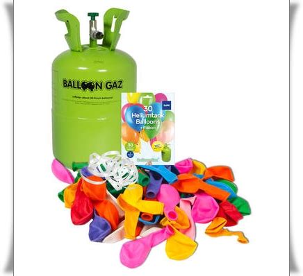 Ballongas Einwegflasche Inkl 30 Ballons Bunt Berlin Ballons De