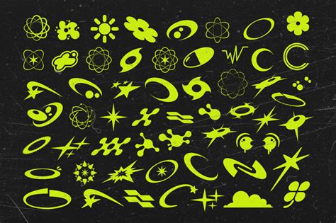 Y2k Icons And Shapes Bundle Graphic Pie