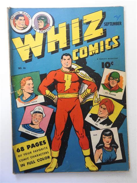 Whiz Comics 46 1943 GD Condition 2 Centerfold Wraps Detached