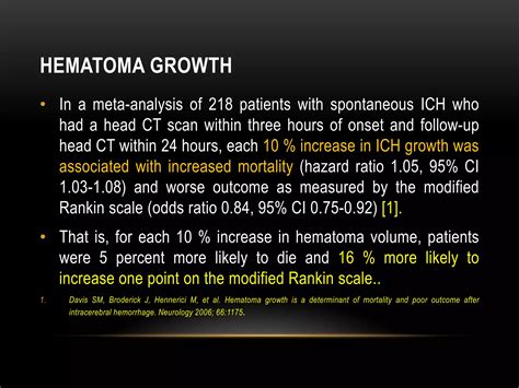 Spontaneous Intracerebral Hemorrhage Ppt