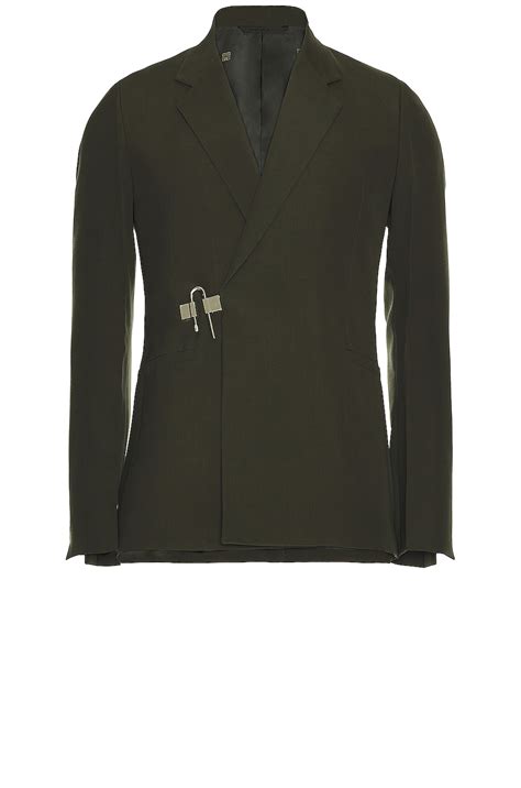 Givenchy U Lock Slim Fit Jacket In Military Green Fwrd