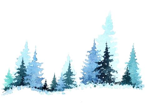 Premium Photo | Watercolor winter illustration