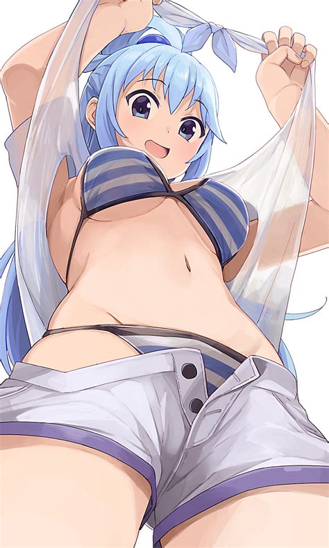 Rule 34 Aqua Konosuba Bikini Blue Eyes Blue Hair Hiroki Yyqw7151 Kono Subarashii Sekai Ni