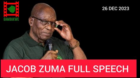 English Jacob Zuma Full Speech To Mk Supporters English Translation