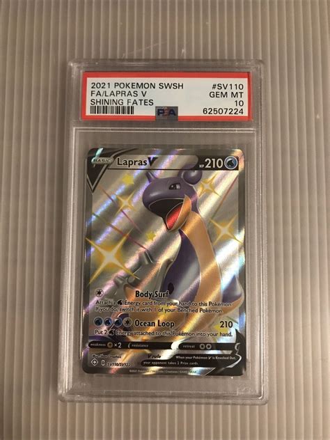 Pokemon Swsh Lapras V Full Art Psa 10 Values Mavin