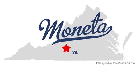 Map of Moneta, VA, Virginia